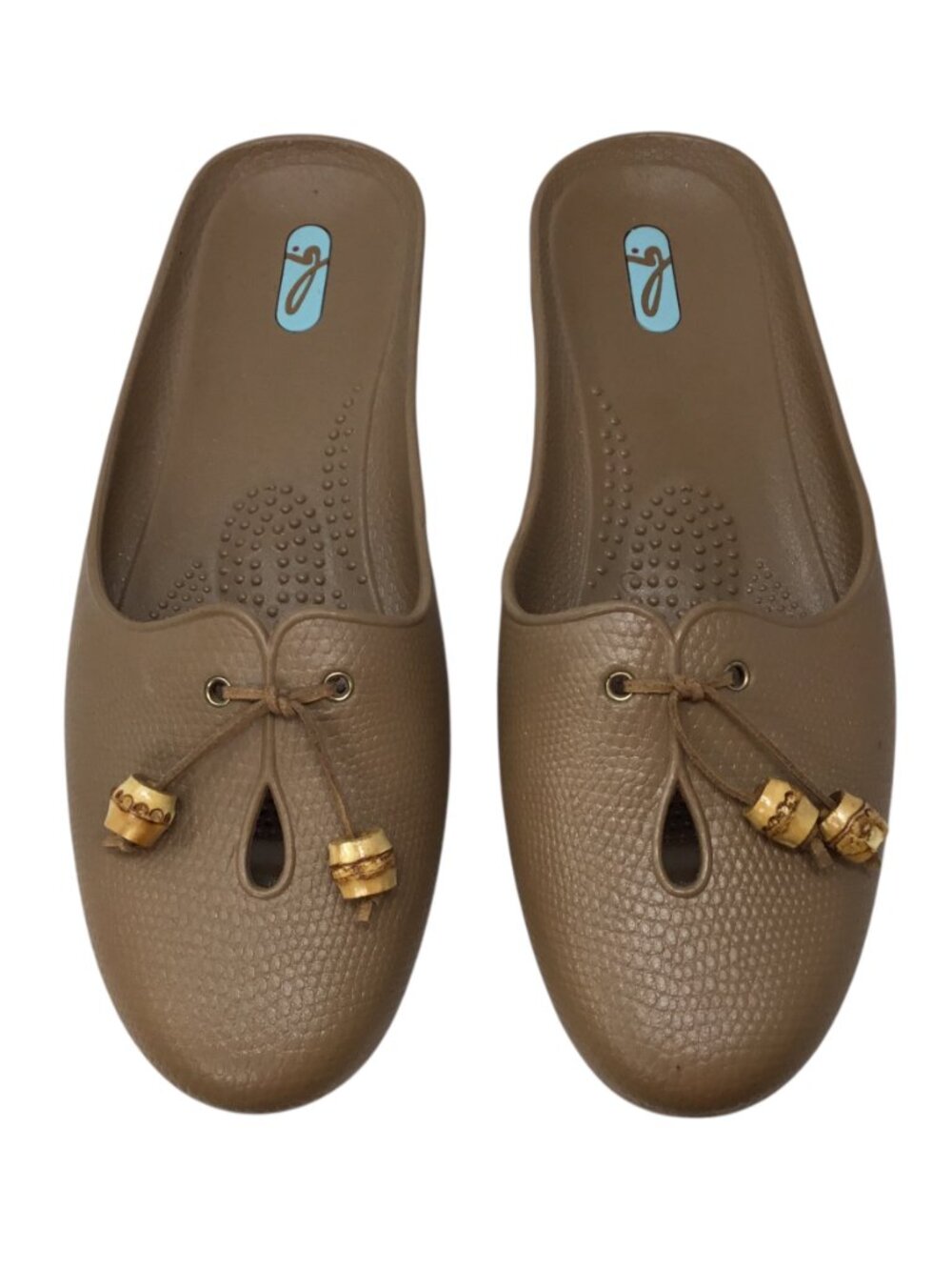 Oka-B Gabby Slip On Mules NWOT Hot Chocolate Bamboo Tassels Large (10-11)